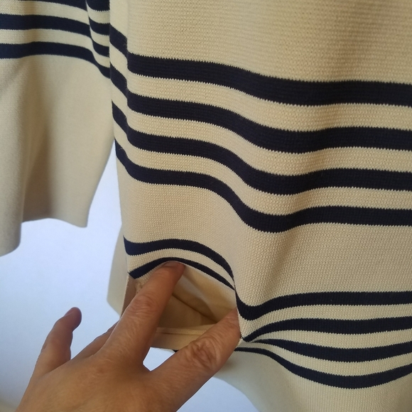 J. Crew Boatneck Popover Sweater Striped Long Slee - Picture 8 of 8